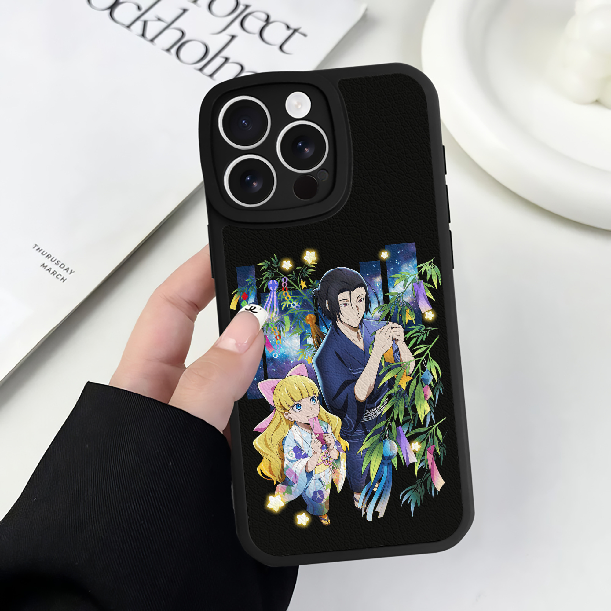 （画像用） 文豪ストレイドッグス Bungo Stray Dogs 【iPhone 16シリーズ対応】シリコンスマホケース（レザー調） 材質：シリコン